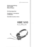 Предварительный просмотр 1 страницы Sennheiser HME 1410 C Manual