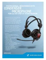 Предварительный просмотр 1 страницы Sennheiser HME 26 (4) Specification Sheet