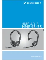 Предварительный просмотр 1 страницы Sennheiser HME 43-3 Instruction Manual