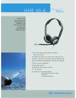 Предварительный просмотр 1 страницы Sennheiser HME 43-K Technical Data