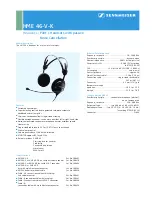 Preview for 1 page of Sennheiser HME 46 Technical Data