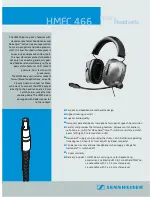 Предварительный просмотр 1 страницы Sennheiser HMEC 466 Specification Sheet