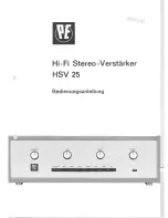 Предварительный просмотр 1 страницы Sennheiser HSV 25 (German) Bedienungsanleitung