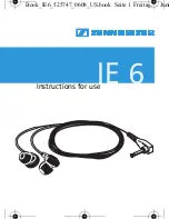 Предварительный просмотр 1 страницы Sennheiser IE 6 Instructions For Use Manual