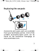 Preview for 9 page of Sennheiser IE 6 Instructions For Use Manual