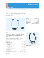 Предварительный просмотр 1 страницы Sennheiser Infraport HDI 302 Specifications