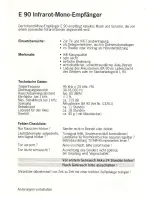 Preview for 2 page of Sennheiser Infrarot E 90 Instructions For Use Manual