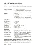 Preview for 3 page of Sennheiser Infrarot E 90 Instructions For Use Manual