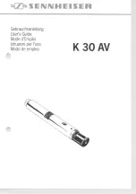 Preview for 1 page of Sennheiser K 30 AV Manual