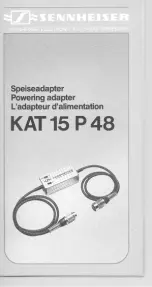 Предварительный просмотр 1 страницы Sennheiser KAT 15 P 48 Datasheet