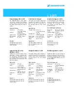 Preview for 1 page of Sennheiser L1035 Specification