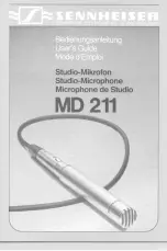 Предварительный просмотр 1 страницы Sennheiser MD 211 Manual