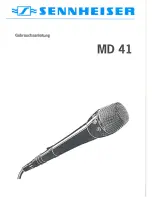 Preview for 1 page of Sennheiser MD 41 (German) Gebrauchsanleitung