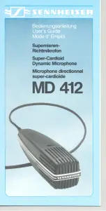 Preview for 1 page of Sennheiser MD 412 Manual