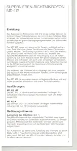 Preview for 3 page of Sennheiser MD 412 Manual