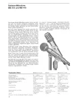 Sennheiser MD 413 (German) Product Manual предпросмотр