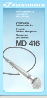 Предварительный просмотр 1 страницы Sennheiser MD 416 Manual