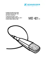 Предварительный просмотр 1 страницы Sennheiser MD 421 II Instructions For Use Manual