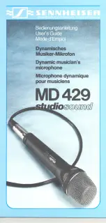 Предварительный просмотр 1 страницы Sennheiser MD 429 Manual