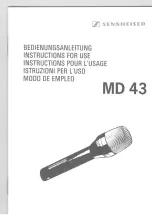 Preview for 1 page of Sennheiser MD 43 Manual