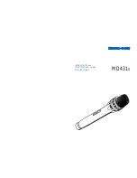 Предварительный просмотр 1 страницы Sennheiser MD 431 II Instructions For Use