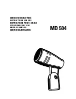 Предварительный просмотр 1 страницы Sennheiser MD 504 Instructions For Use Manual