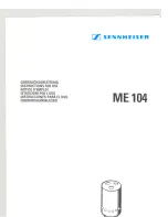 Предварительный просмотр 1 страницы Sennheiser ME 104 - 09-95 Manual