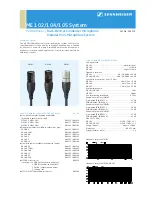 Предварительный просмотр 1 страницы Sennheiser ME 104 Technical Data