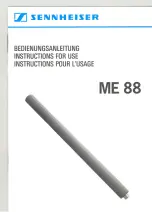 Sennheiser ME 88 Manual preview