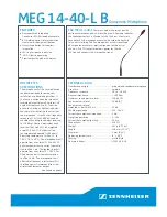 Предварительный просмотр 1 страницы Sennheiser MEG 14-40-L B Specifications