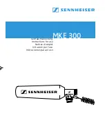 Предварительный просмотр 1 страницы Sennheiser MKE 300 Instructions For Use Manual