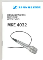 Предварительный просмотр 1 страницы Sennheiser MKE 4032 Manual