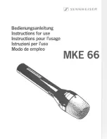 Sennheiser MKE 66 Manual предпросмотр