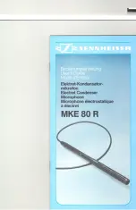 Предварительный просмотр 1 страницы Sennheiser MKE 80 R Manual