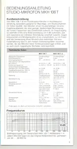 Preview for 3 page of Sennheiser MKH 106T User Manual