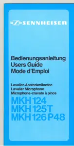 Предварительный просмотр 1 страницы Sennheiser MKH 124 User Manual