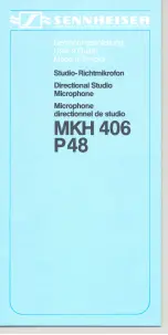 Preview for 1 page of Sennheiser MKH 406 P 48 Manual