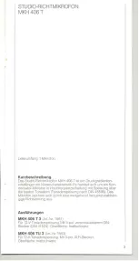 Preview for 2 page of Sennheiser MKH 406 T 3 MKH 406 TU 3 Manual