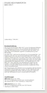 Preview for 2 page of Sennheiser MKH 416 T Manual