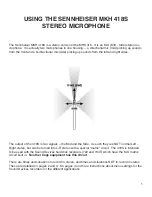 Предварительный просмотр 1 страницы Sennheiser MKH 418-S - User Manual