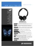 Предварительный просмотр 1 страницы Sennheiser MM 450 - ANNEXE 290 Datasheet