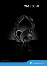 Предварительный просмотр 1 страницы Sennheiser MM 500-X Instruction Manual