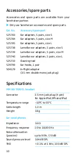 Предварительный просмотр 11 страницы Sennheiser MM 80i TRAVEL Instruction Manual