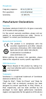 Preview for 12 page of Sennheiser MM 80i TRAVEL Instruction Manual