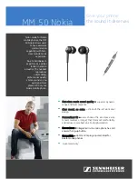 Sennheiser MM MM 50 Nokia Specifications предпросмотр