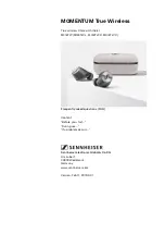 Preview for 1 page of Sennheiser Momentum M3IETW Frequently Asked Questions Manual