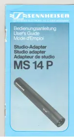 Предварительный просмотр 1 страницы Sennheiser MS 14 P Manual