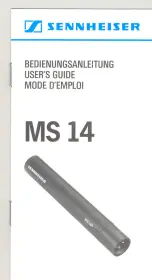 Preview for 1 page of Sennheiser MS 14 Manual