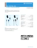 Sennheiser MX 250 Specification предпросмотр