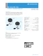 Предварительный просмотр 1 страницы Sennheiser MX 450 Specification